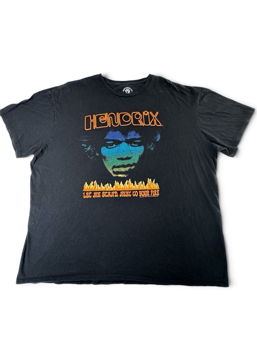 Jimi Hendrix Band Tour Rock T-Shirt Mens 2XL Black Graphic Tee